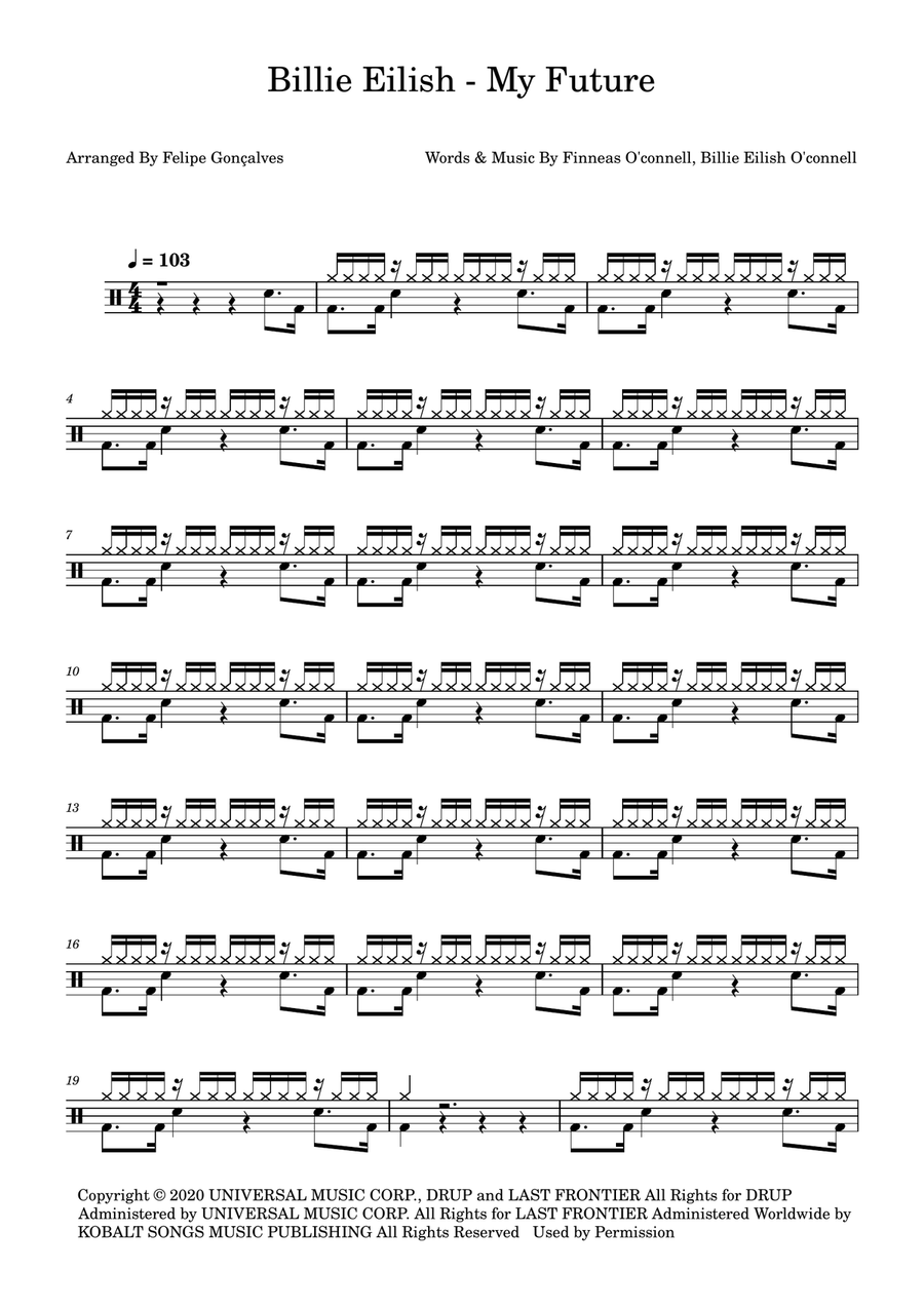 My Future My Future Drum Set scores gallery preview page 1
