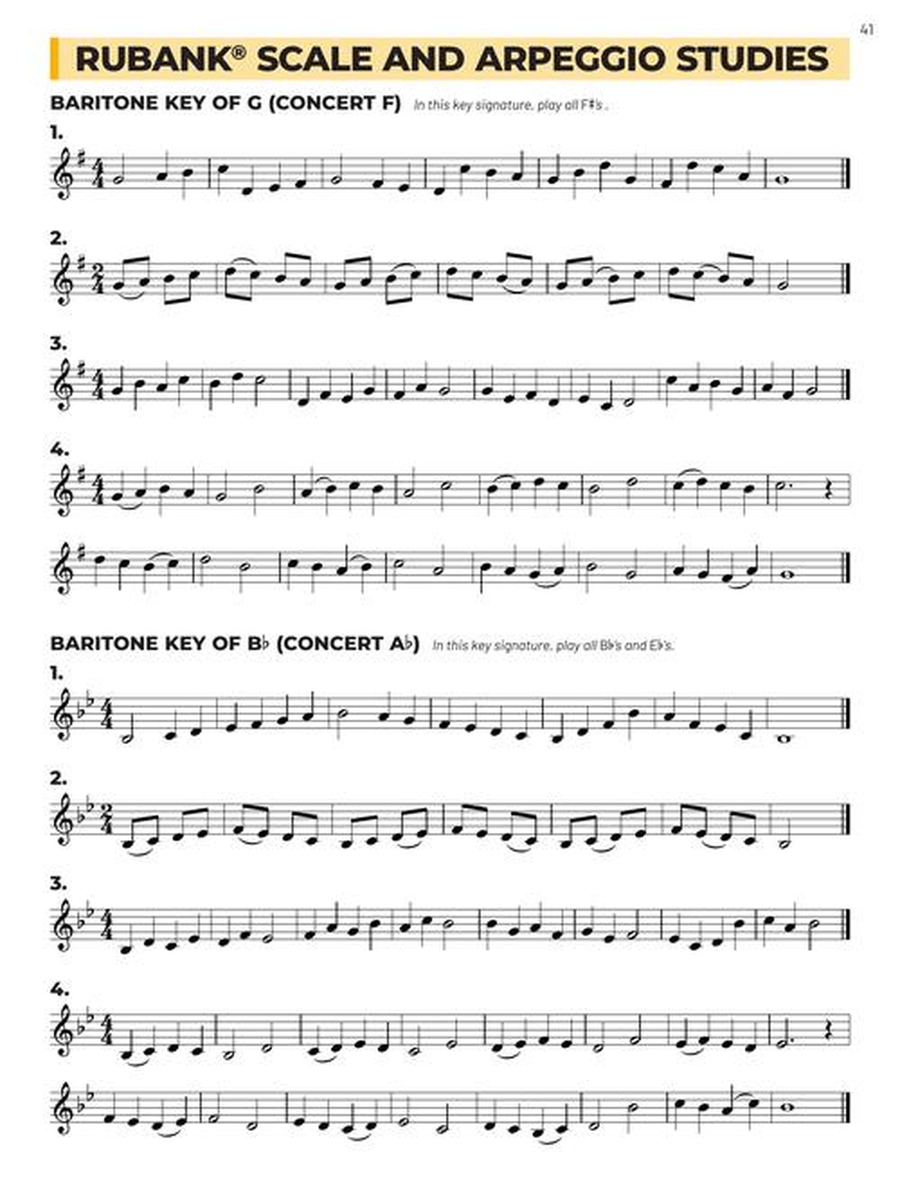 Essential Elements for Band – Baritone T.C. Book 1 with Online Resources Concert Band Methods scores gallery preview page 6