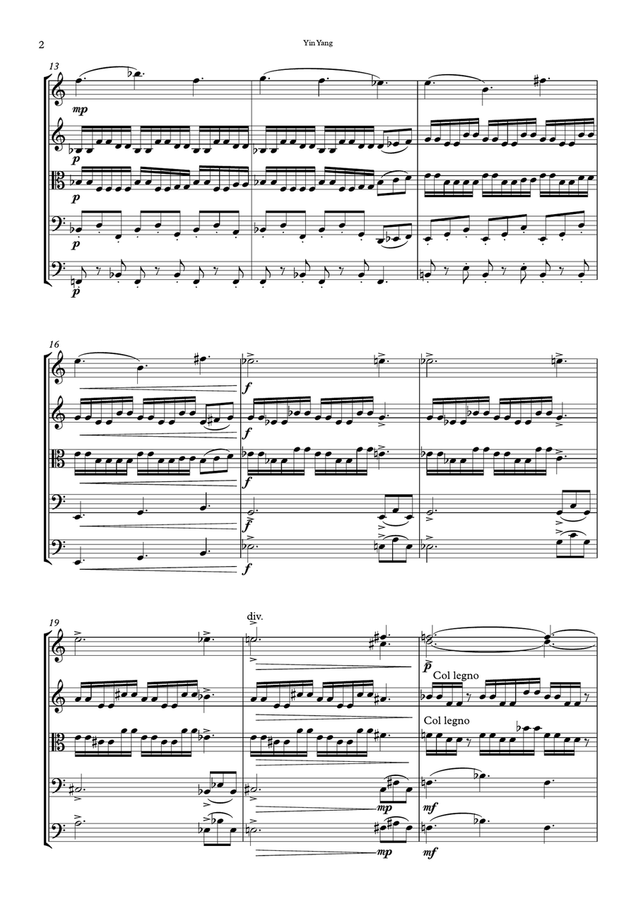 YIN YANG YIN YANG String Orchestra scores gallery preview page 2