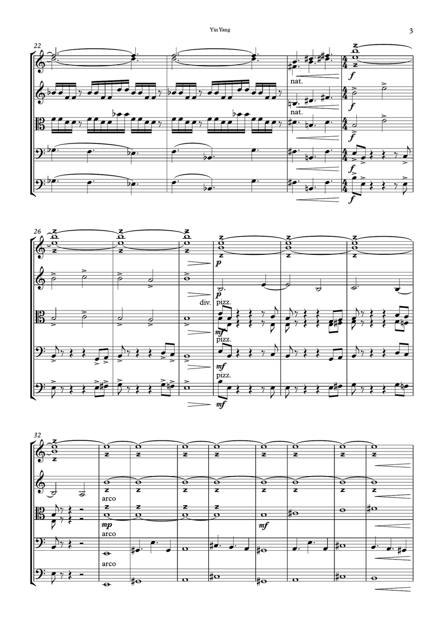 YIN YANG YIN YANG String Orchestra scores gallery preview page 3