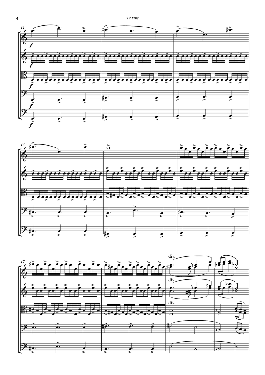 YIN YANG YIN YANG String Orchestra scores gallery preview page 4