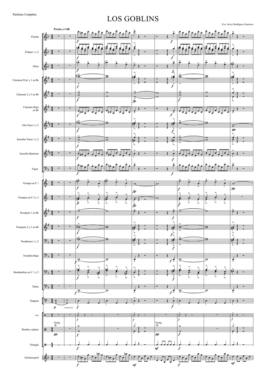 LOS GOBLINS LOS GOBLINS Concert Band scores gallery preview page 1