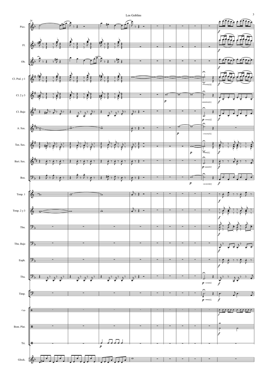 LOS GOBLINS LOS GOBLINS Concert Band scores gallery preview page 3
