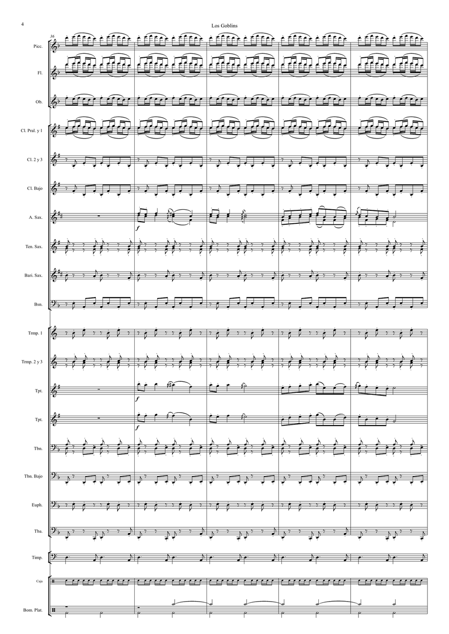 LOS GOBLINS LOS GOBLINS Concert Band scores gallery preview page 4