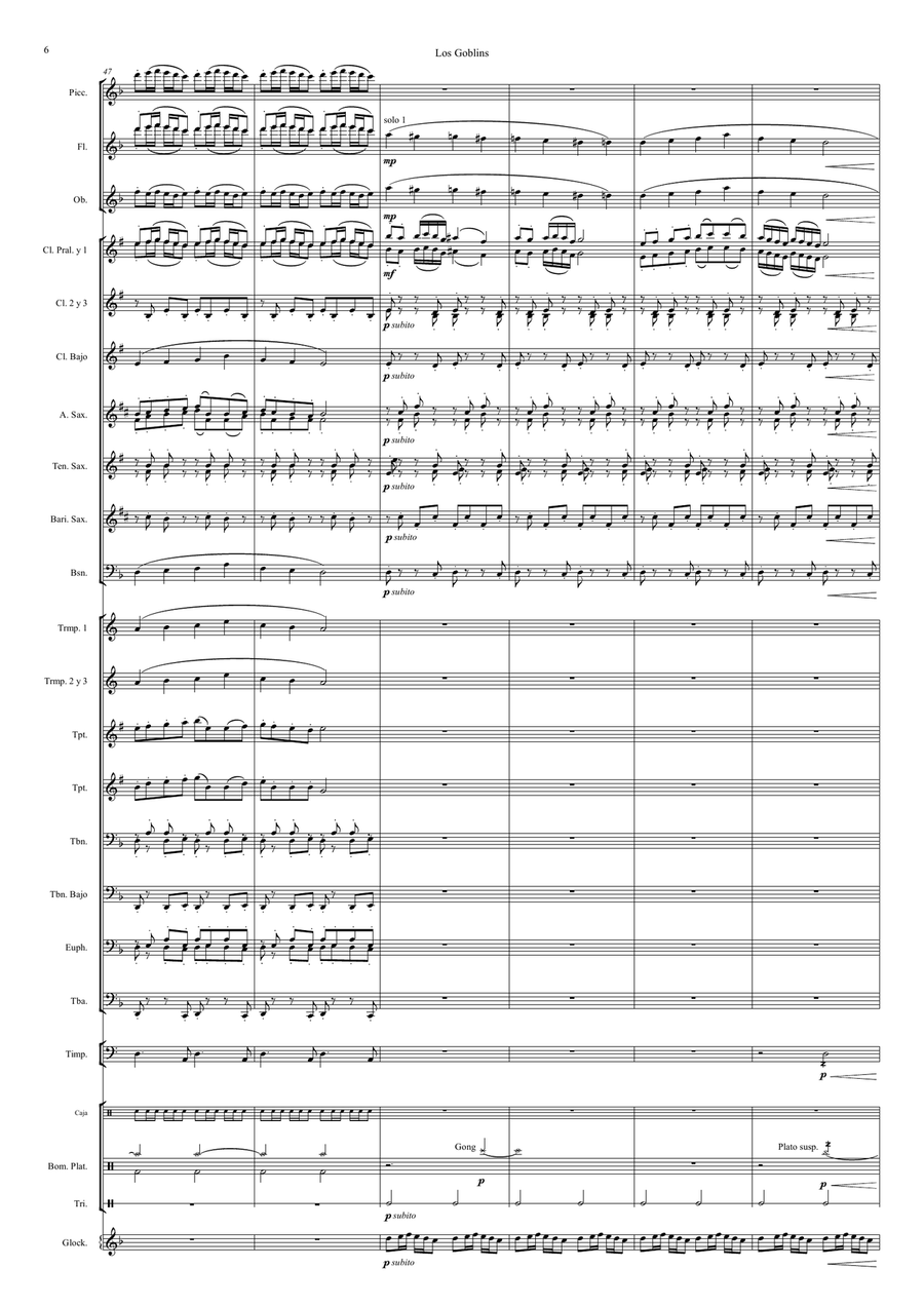 LOS GOBLINS LOS GOBLINS Concert Band scores gallery preview page 6