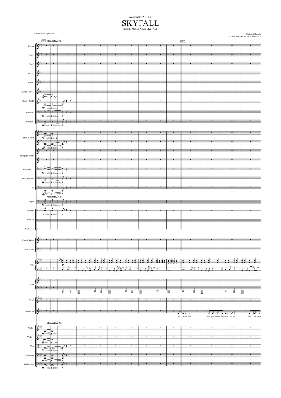 Skyfall Skyfall Full Orchestra scores gallery preview page 2