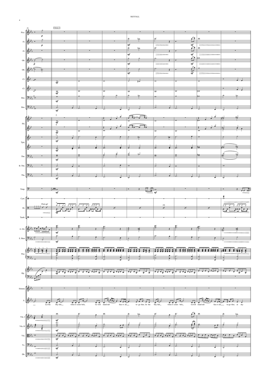 Skyfall Skyfall Full Orchestra scores gallery preview page 4