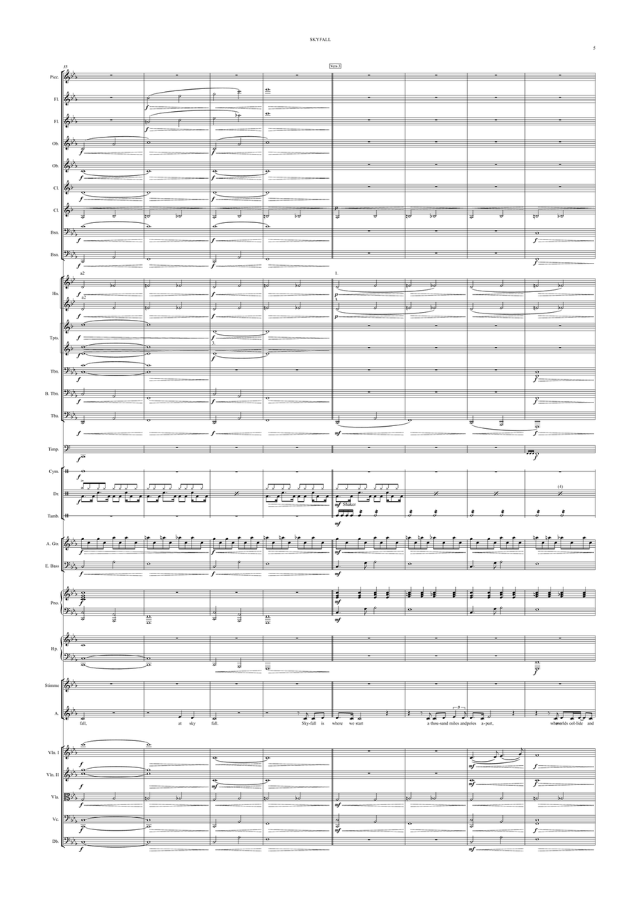 Skyfall Skyfall Full Orchestra scores gallery preview page 5