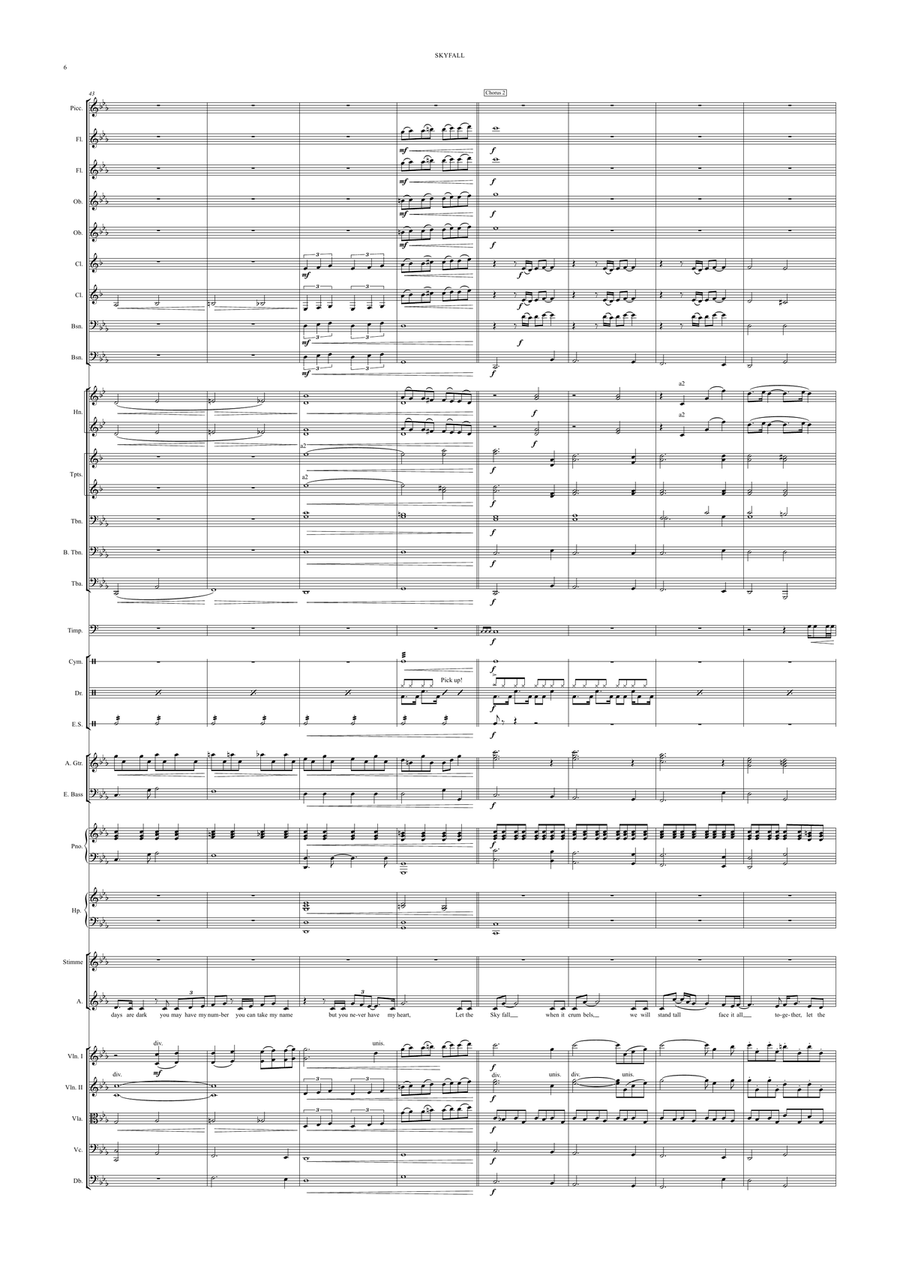 Skyfall Skyfall Full Orchestra scores gallery preview page 6