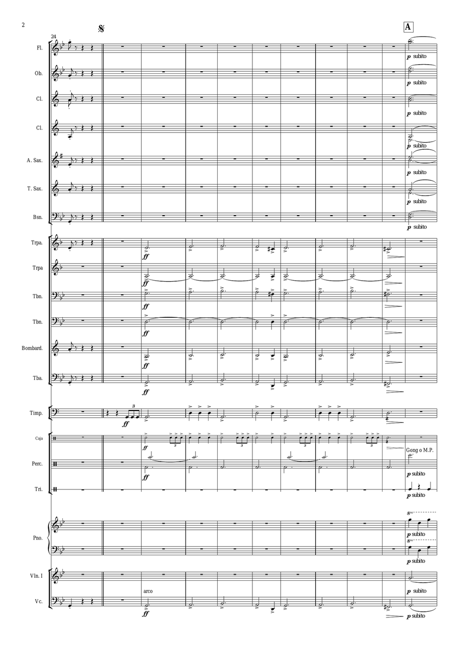 FANTASÍA EN GRANADA - III - ALLEGRO Concert Band scores gallery preview page 2