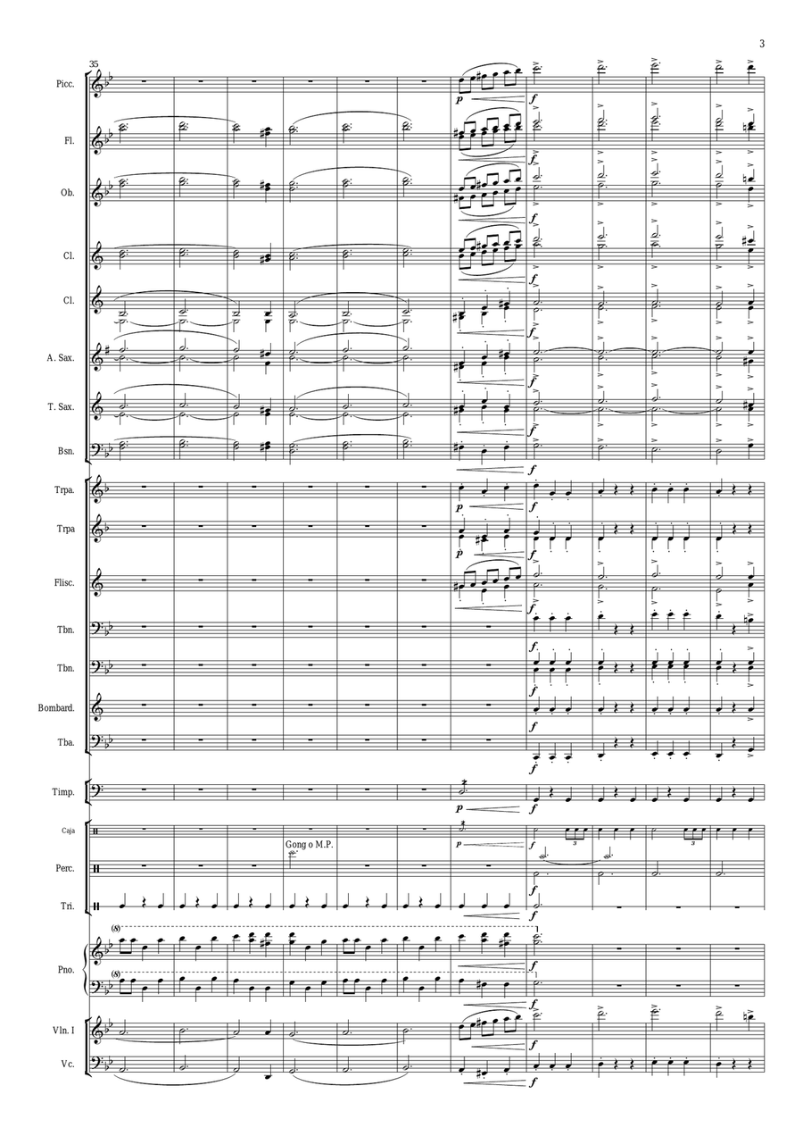 FANTASÍA EN GRANADA - III - ALLEGRO Concert Band scores gallery preview page 3