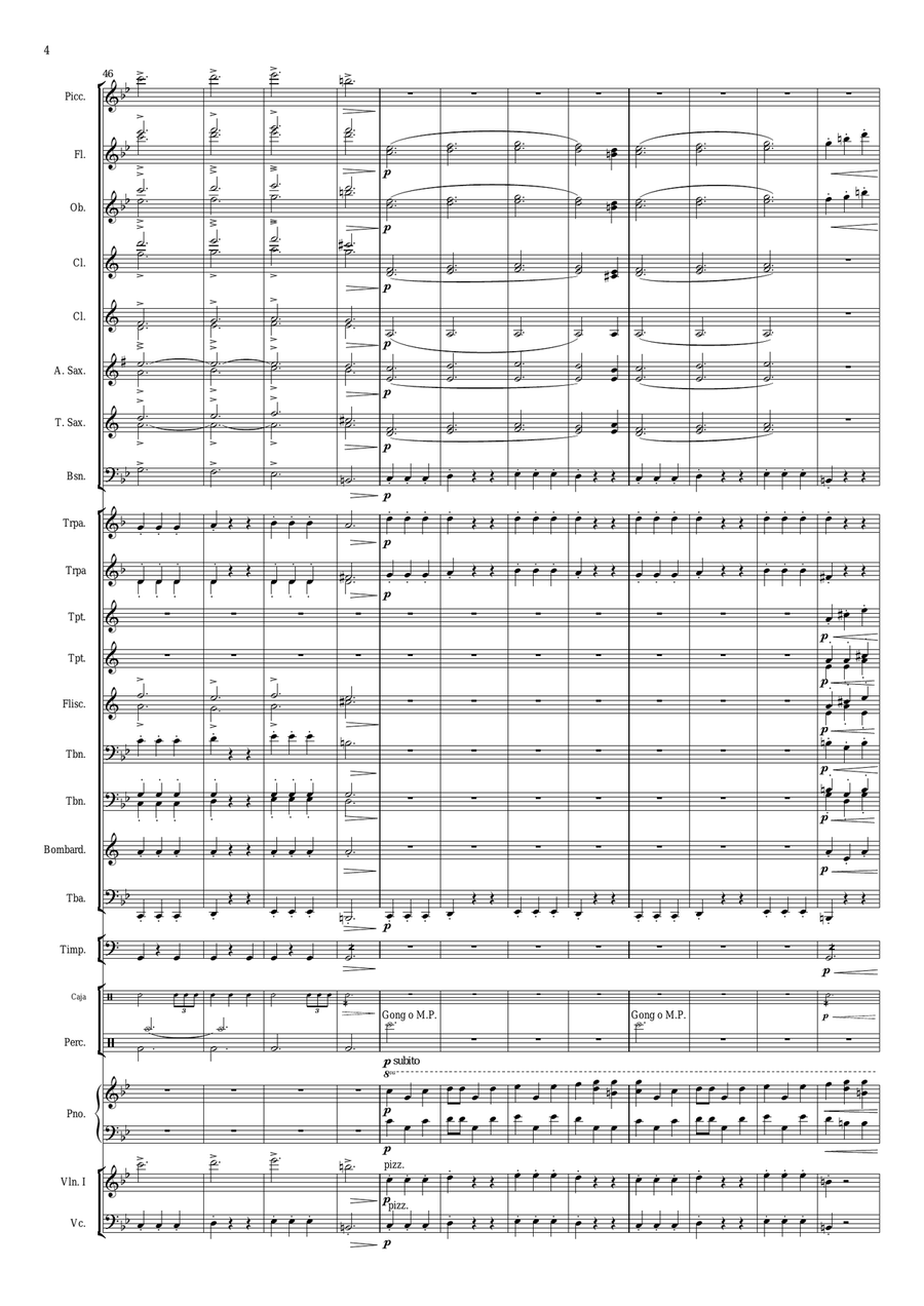 FANTASÍA EN GRANADA - III - ALLEGRO Concert Band scores gallery preview page 4