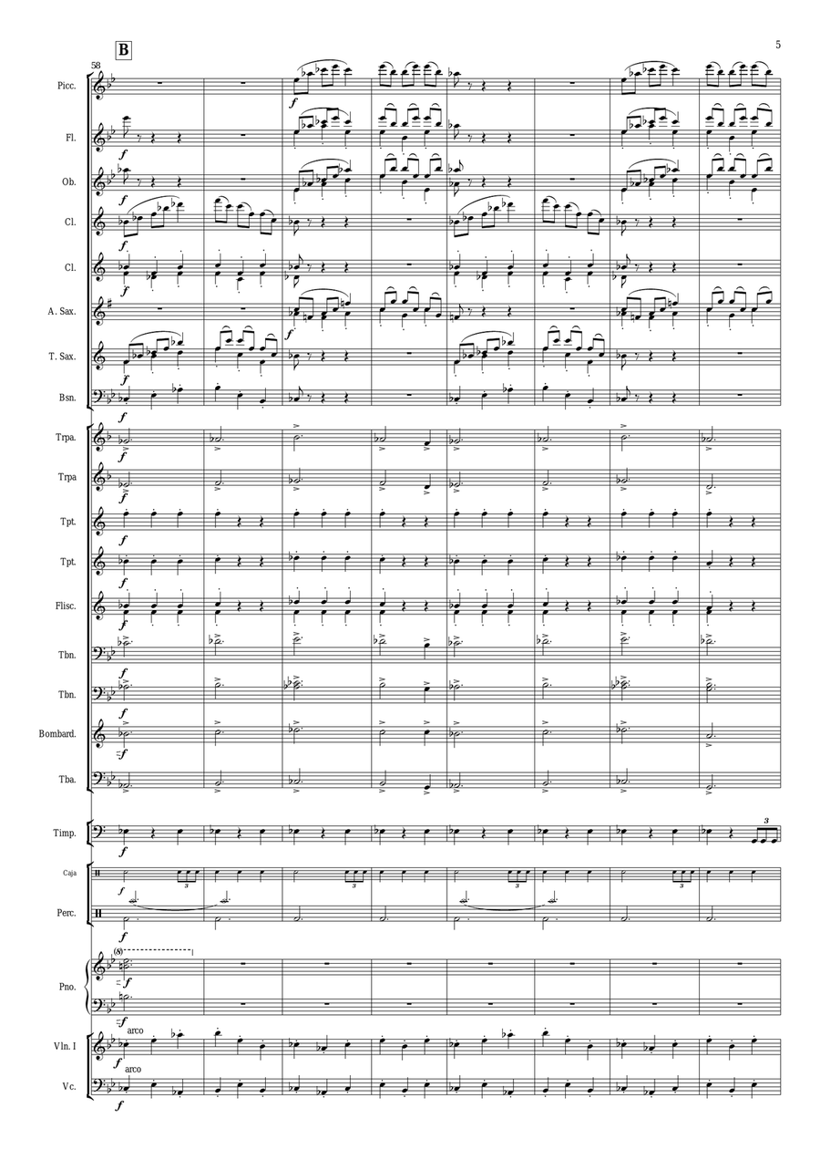 FANTASÍA EN GRANADA - III - ALLEGRO Concert Band scores gallery preview page 5
