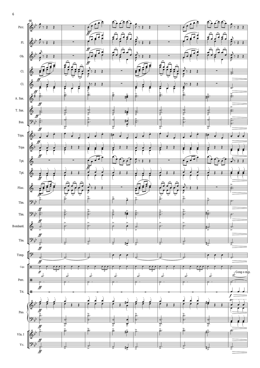 FANTASÍA EN GRANADA - III - ALLEGRO Concert Band scores gallery preview page 6
