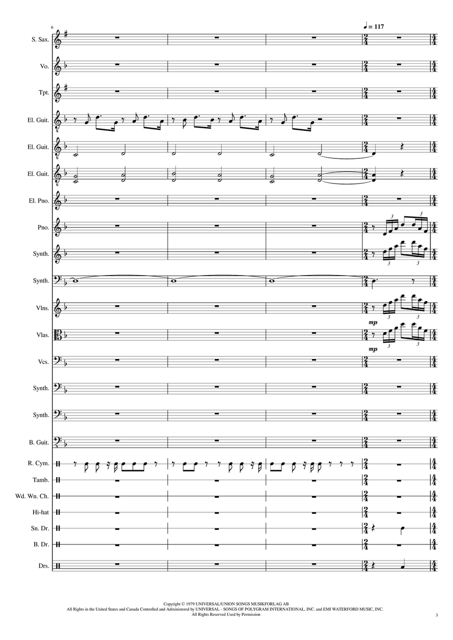 Gimme! Gimme! Gimme! (A Man After Midnight) - Score Only Concert Band scores gallery preview page 3
