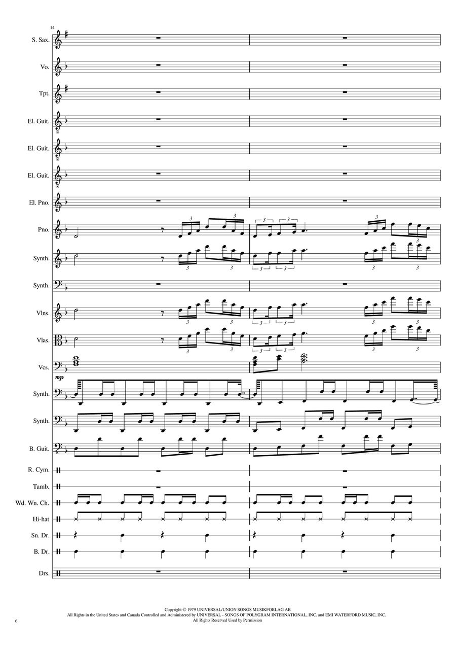 Gimme! Gimme! Gimme! (A Man After Midnight) - Score Only Concert Band scores gallery preview page 6