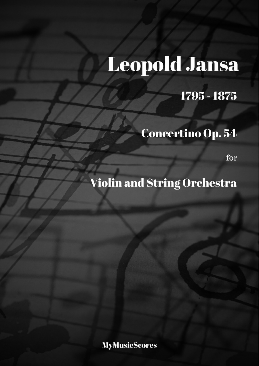 Jansa Violin Concertino Op 54 for Violin and String Orchestra String Orchestra scores gallery preview page 1