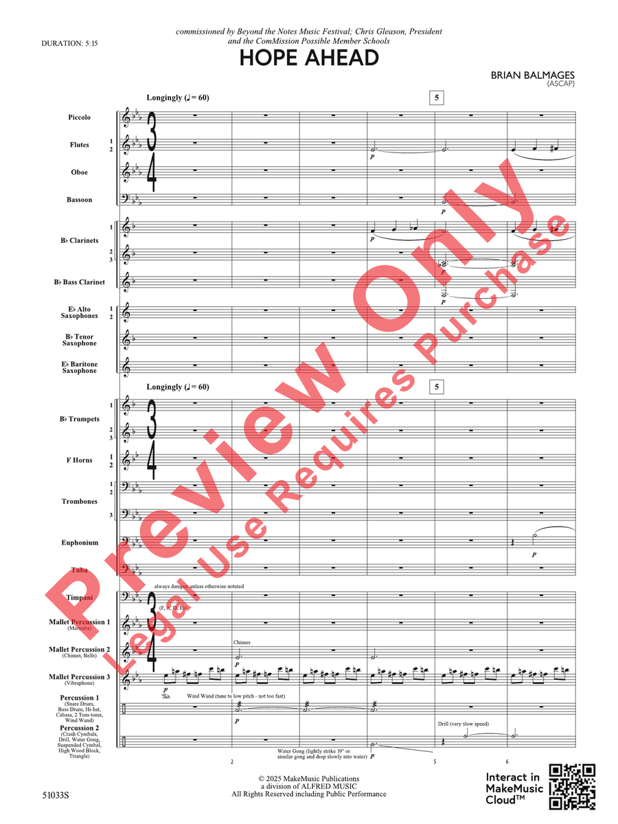 Hope Ahead Hope Ahead Concert Band scores gallery preview page 5