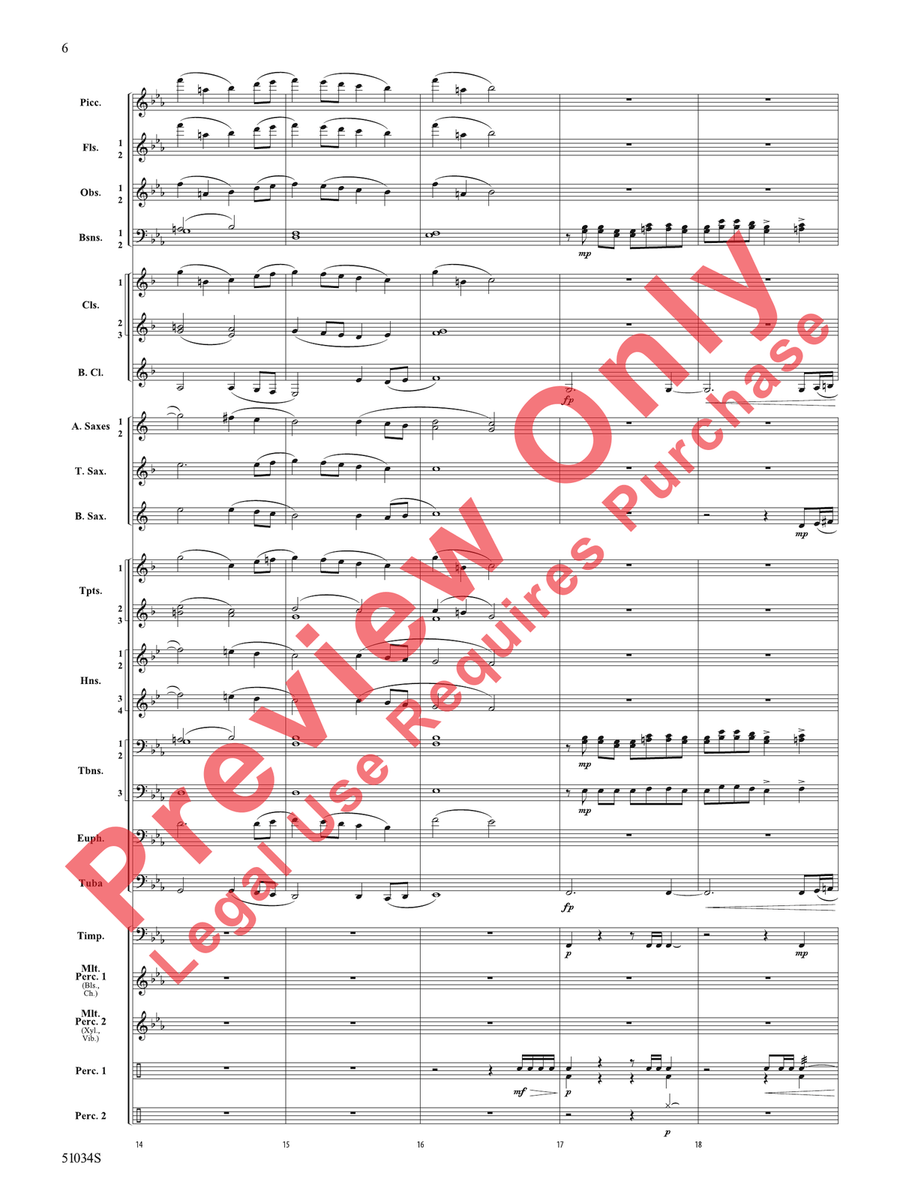 Woodlands Overture Woodlands Overture Concert Band scores gallery preview page 7