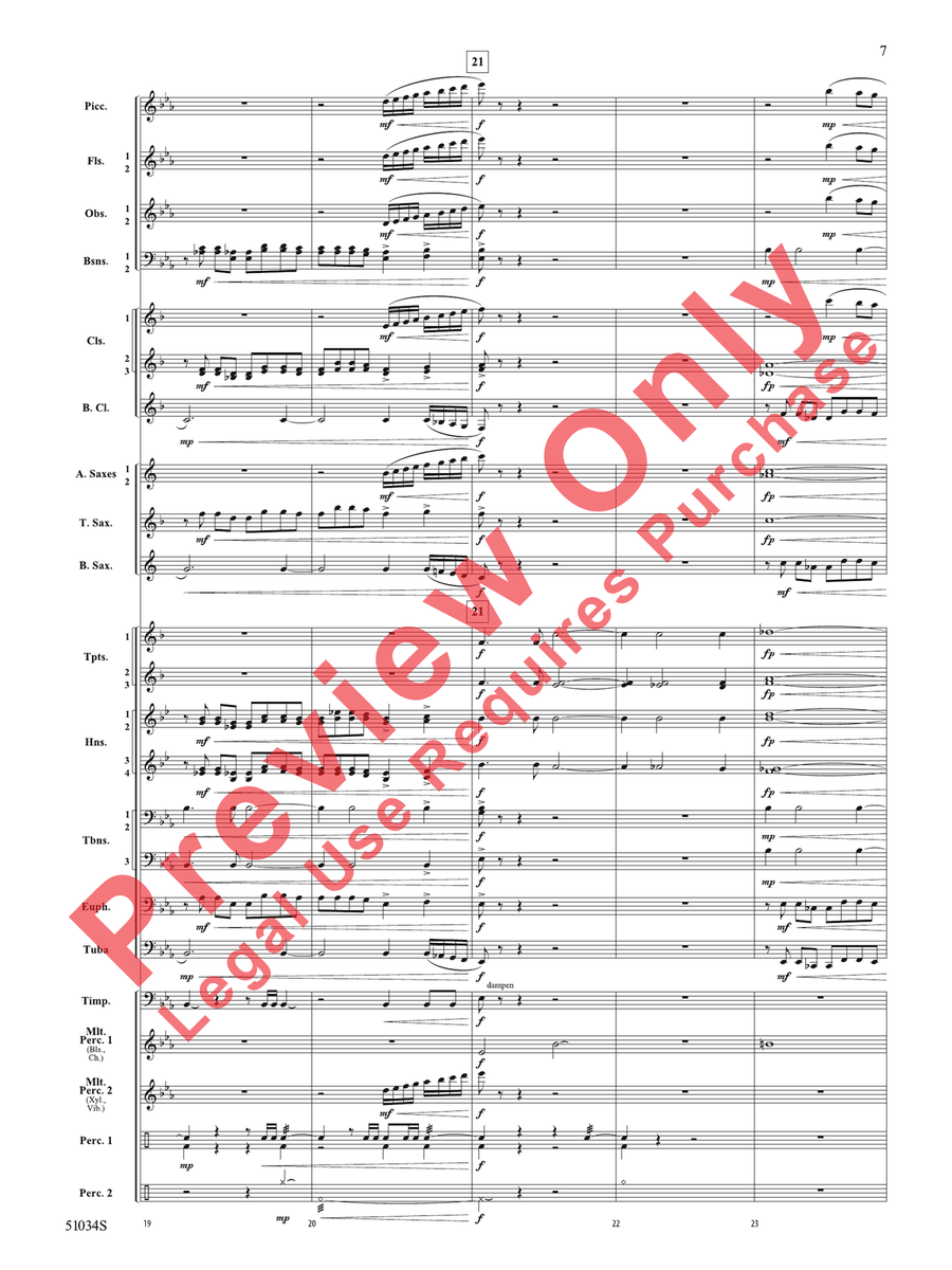 Woodlands Overture Woodlands Overture Concert Band scores gallery preview page 8