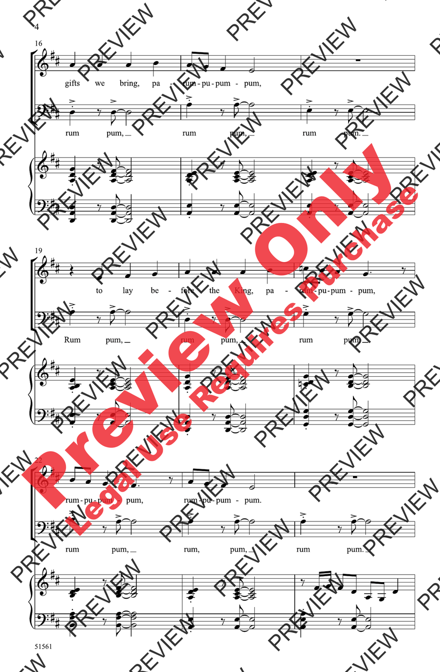 The Little Drummer Boy The Little Drummer Boy 3-Part scores gallery preview page 4