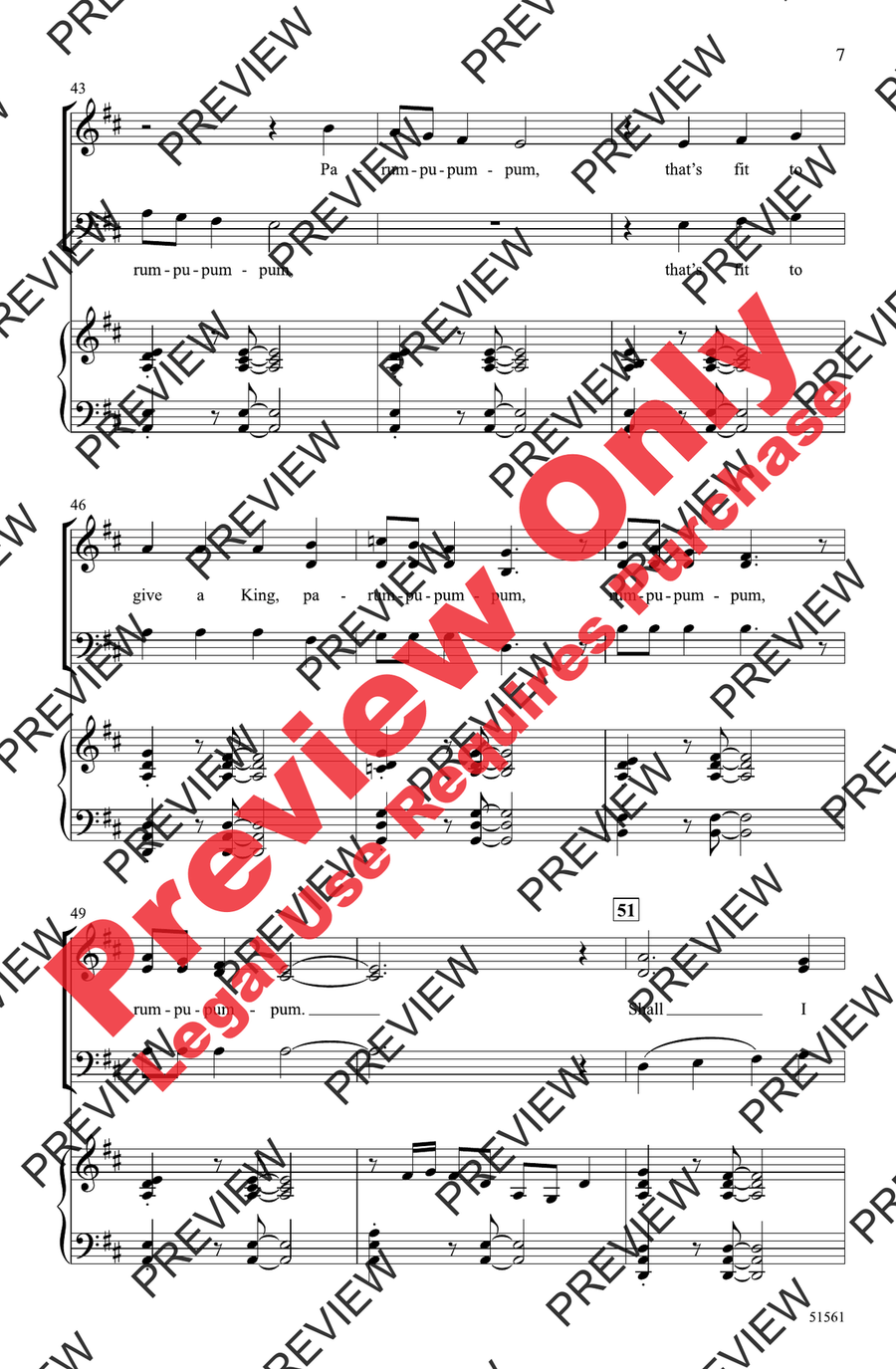 The Little Drummer Boy The Little Drummer Boy 3-Part scores gallery preview page 7