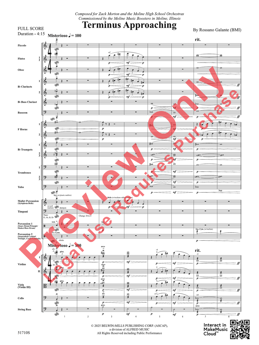Terminus Approaching Full Orchestra scores gallery preview page 4