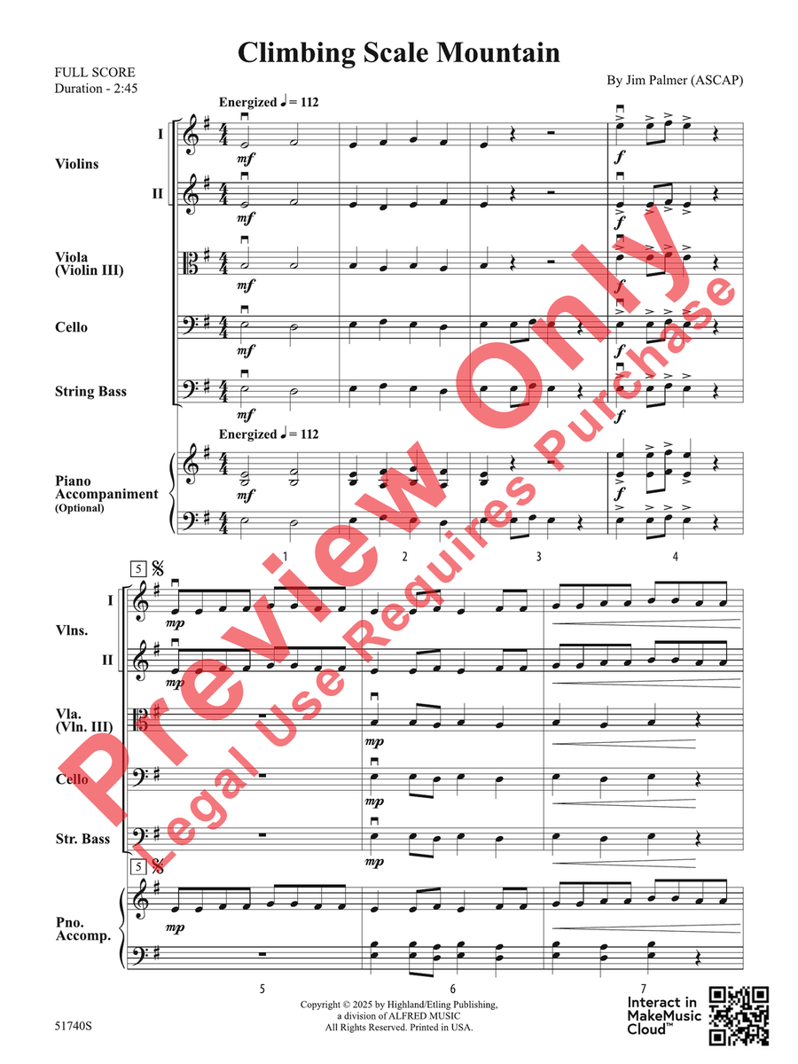 Climbing Scale Mountain Climbing Scale Mountain String Orchestra scores gallery preview page 4