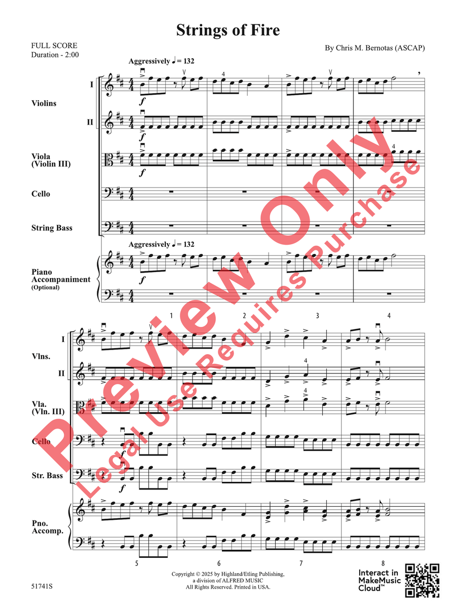 Strings of Fire Strings of Fire String Orchestra scores gallery preview page 4