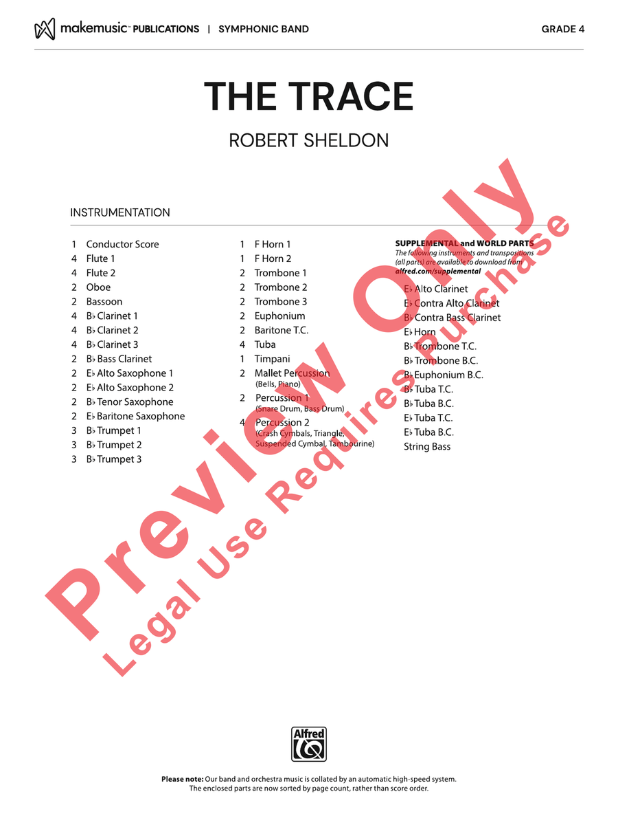 The Trace The Trace Concert Band scores gallery preview page 2