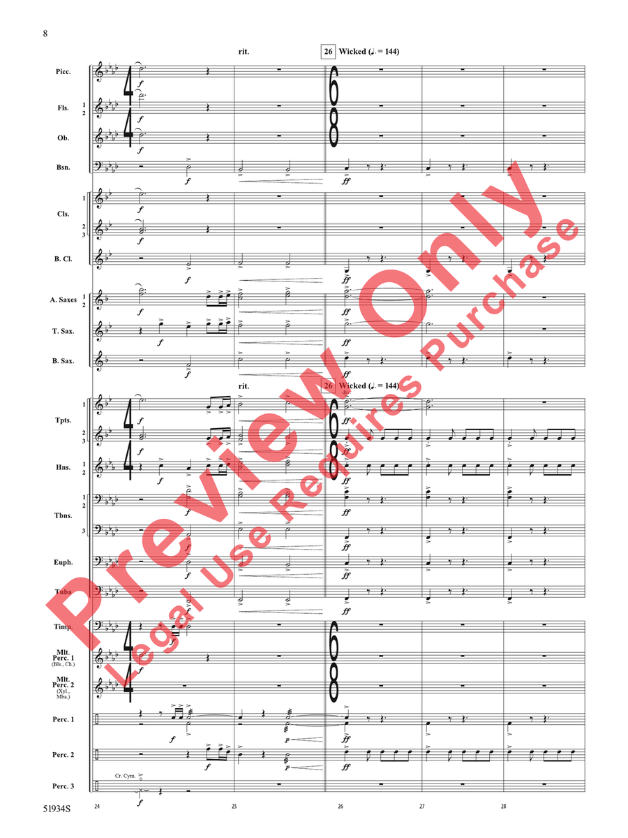 Pirates Revenge Pirates Revenge Concert Band scores gallery preview page 9
