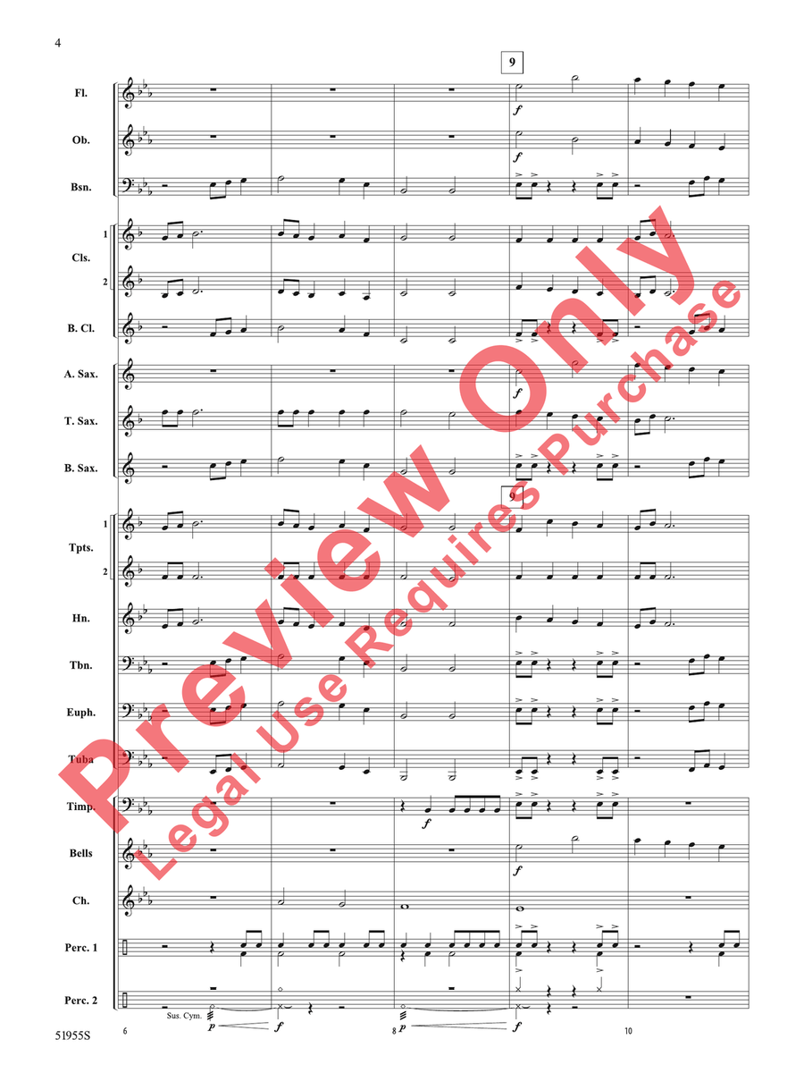 Fanfare for the Fearless Concert Band scores gallery preview page 5