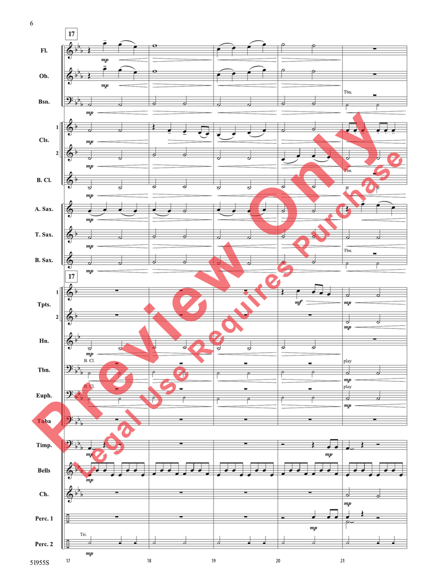 Fanfare for the Fearless Concert Band scores gallery preview page 7