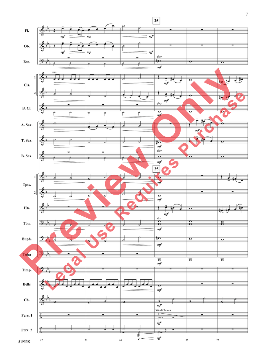Fanfare for the Fearless Concert Band scores gallery preview page 8