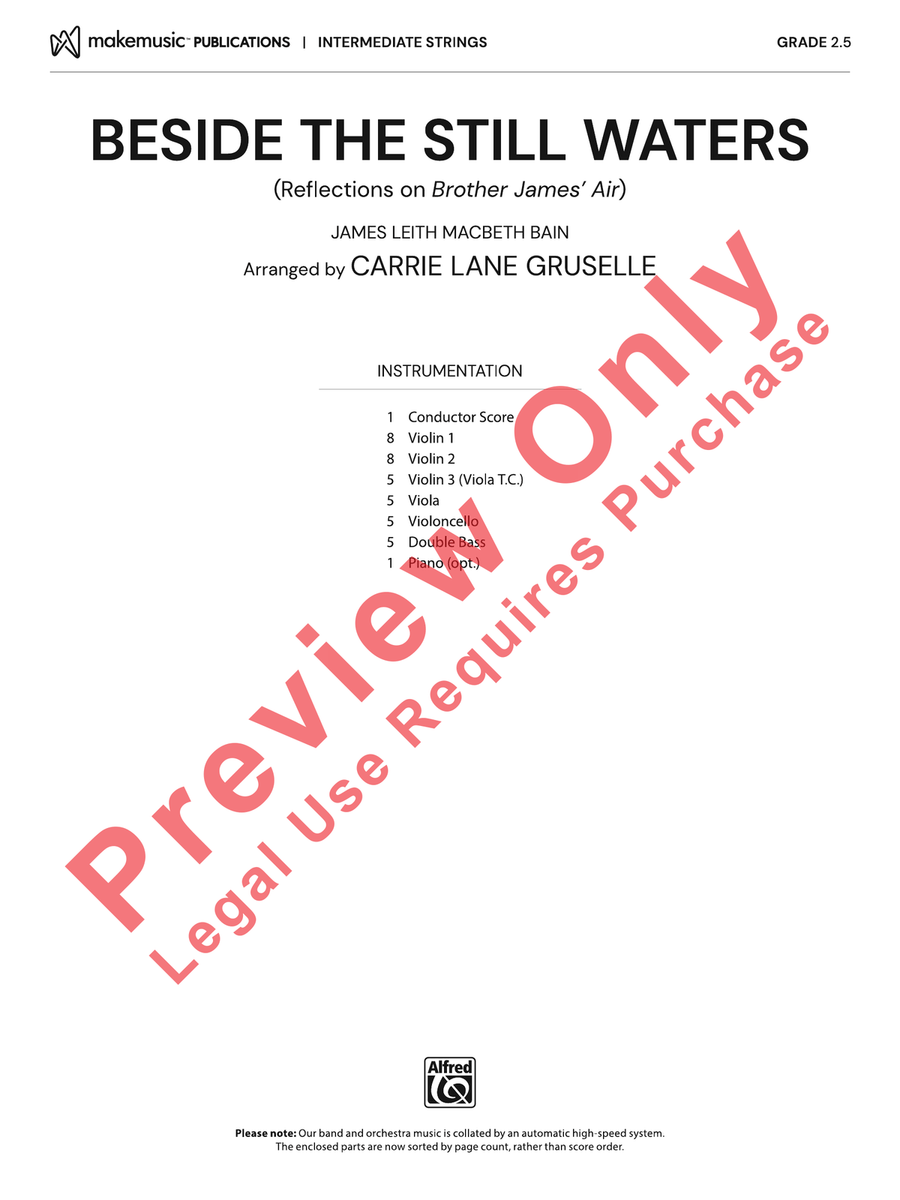 Beside the Still Waters Beside the Still Waters String Orchestra scores gallery preview page 2