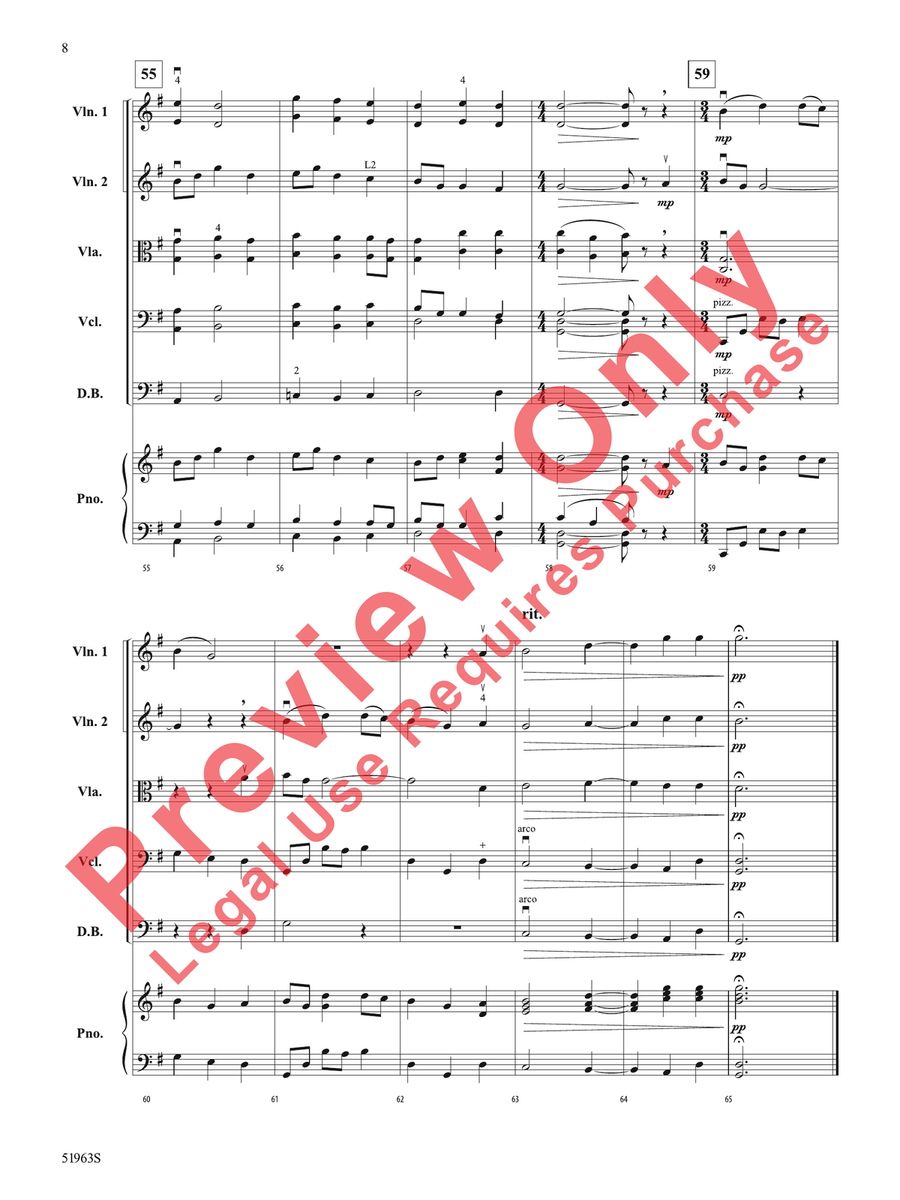 Beside the Still Waters Beside the Still Waters String Orchestra scores gallery preview page 9