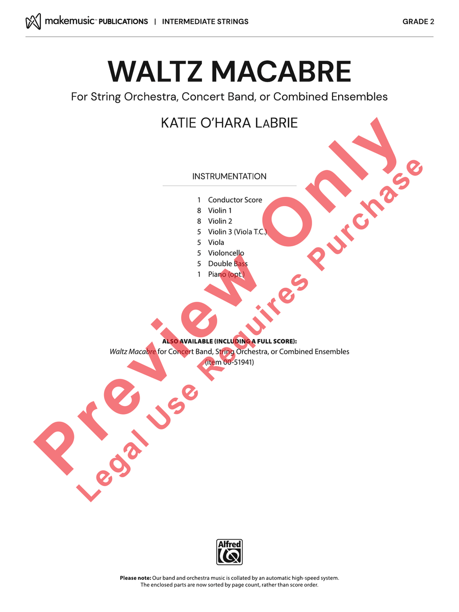 Waltz Macabre Waltz Macabre String Orchestra scores gallery preview page 2