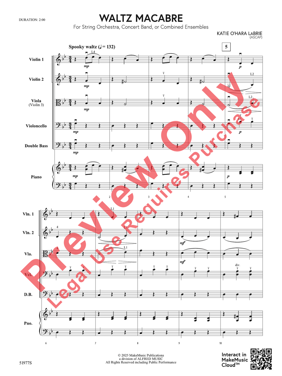 Waltz Macabre Waltz Macabre String Orchestra scores gallery preview page 4