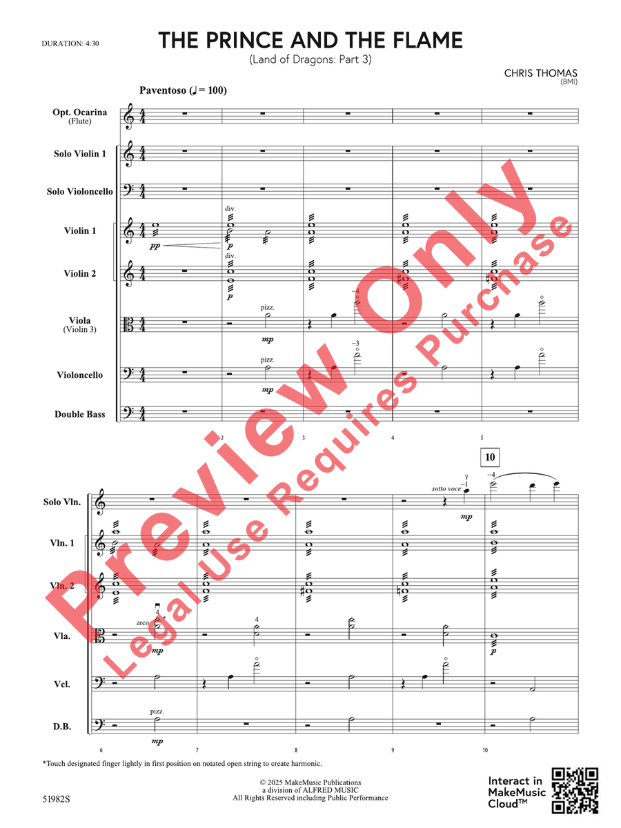 The Prince and the Flame The Prince and the Flame Full Orchestra scores gallery preview page 4