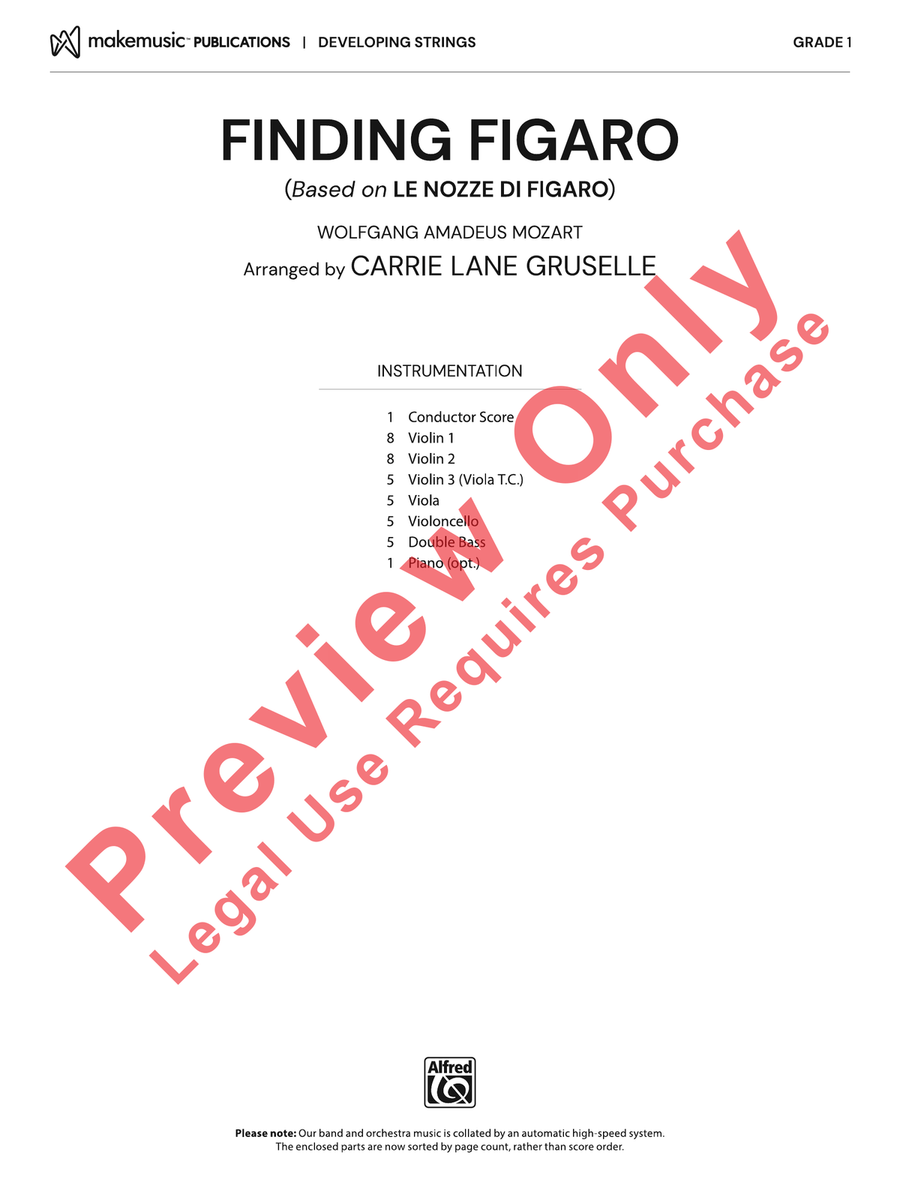 Finding Figaro Finding Figaro String Orchestra scores gallery preview page 2