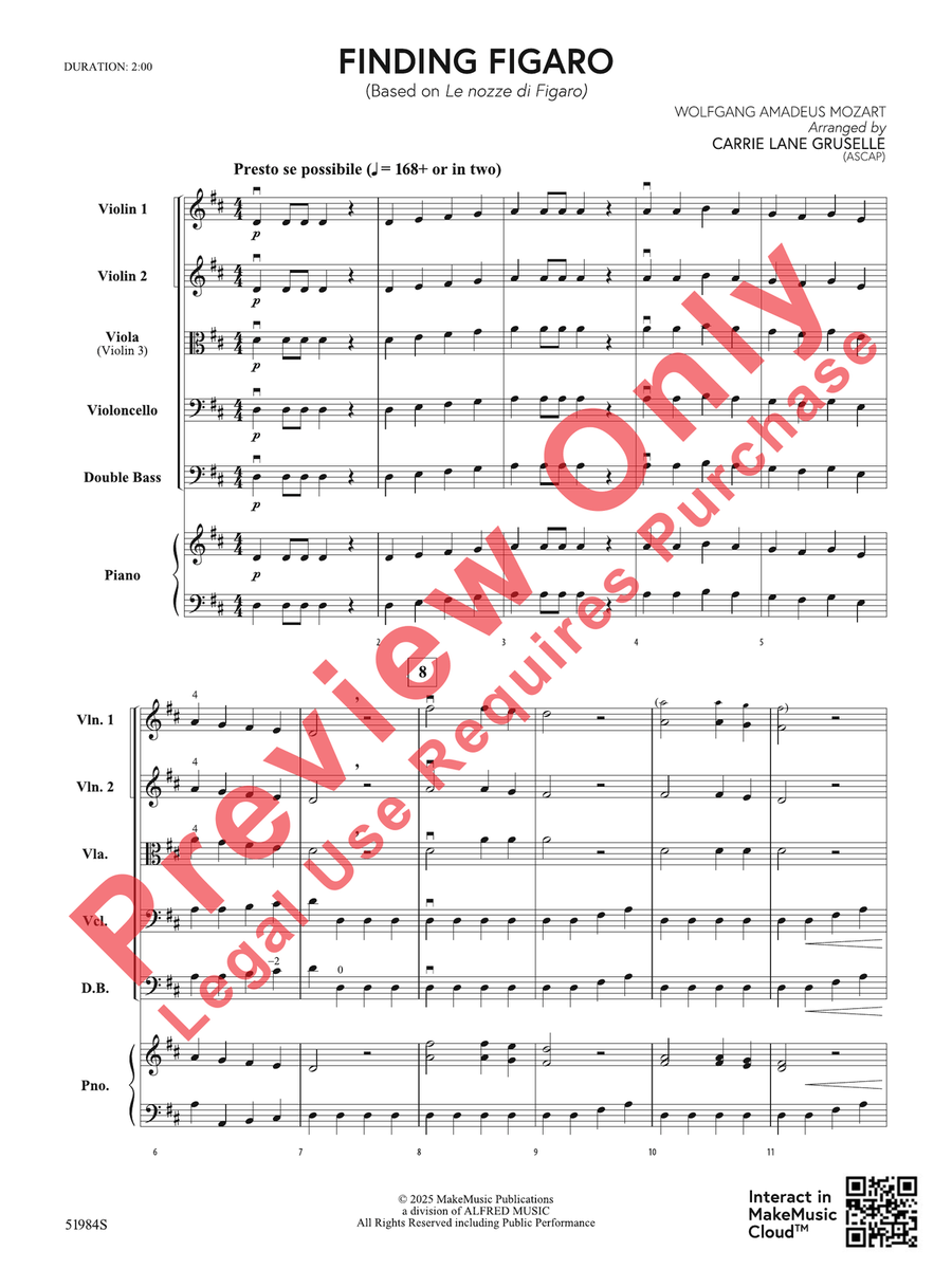 Finding Figaro Finding Figaro String Orchestra scores gallery preview page 4