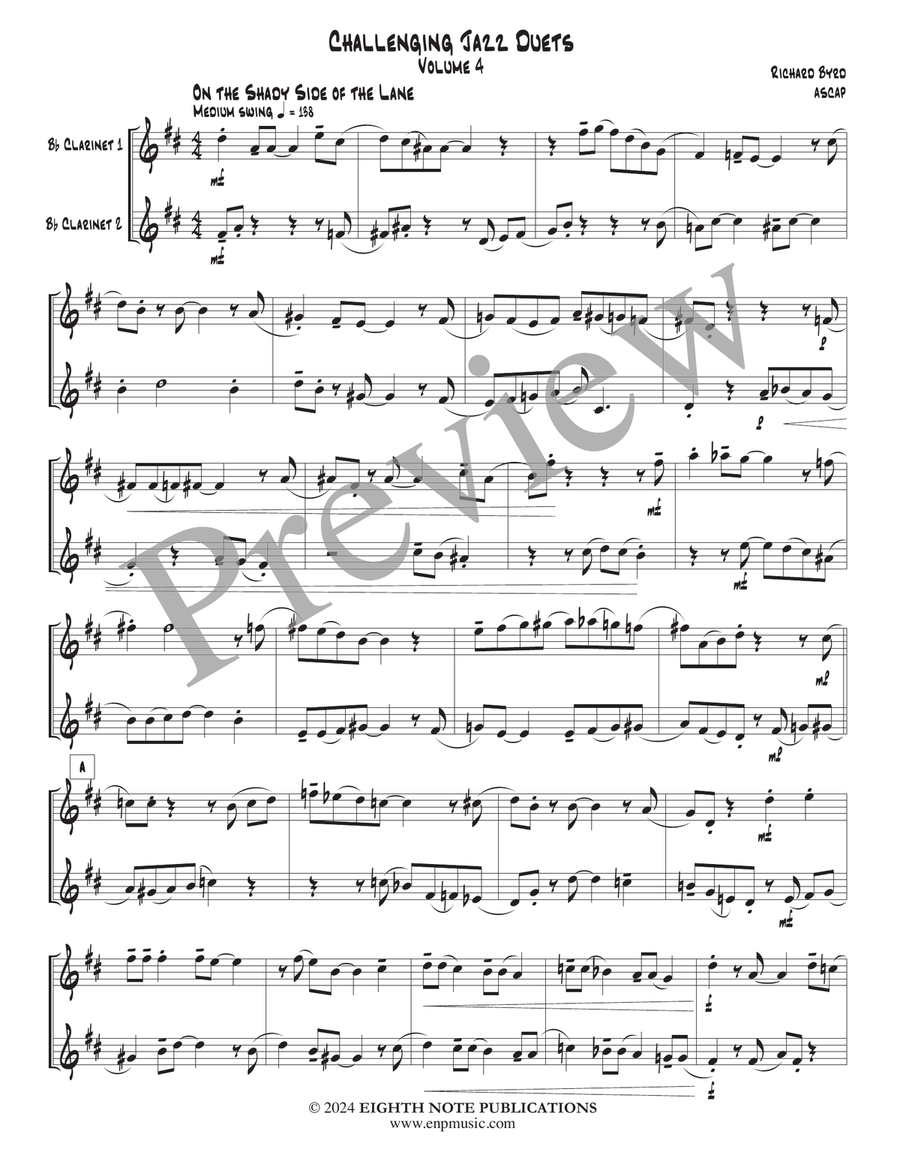Challenging Jazz Duets Volume 4 Clarinet Duet scores gallery preview page 3