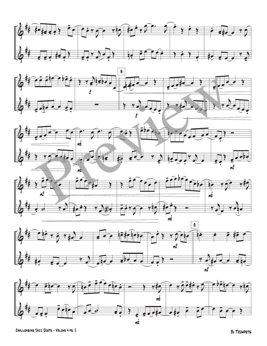 Challenging Jazz Duets Volume 4 Clarinet Duet scores gallery preview page 4