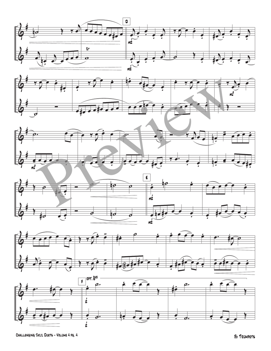 Challenging Jazz Duets Volume 4 Clarinet Duet scores gallery preview page 6