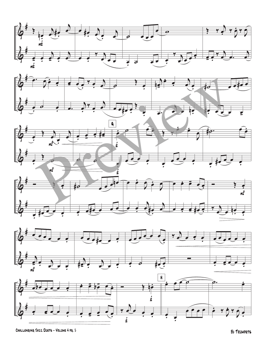 Challenging Jazz Duets Volume 4 Clarinet Duet scores gallery preview page 7
