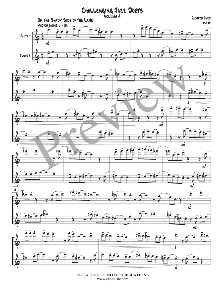 Challenging Jazz Duets Volume 4 Flute Duet scores gallery preview page 3