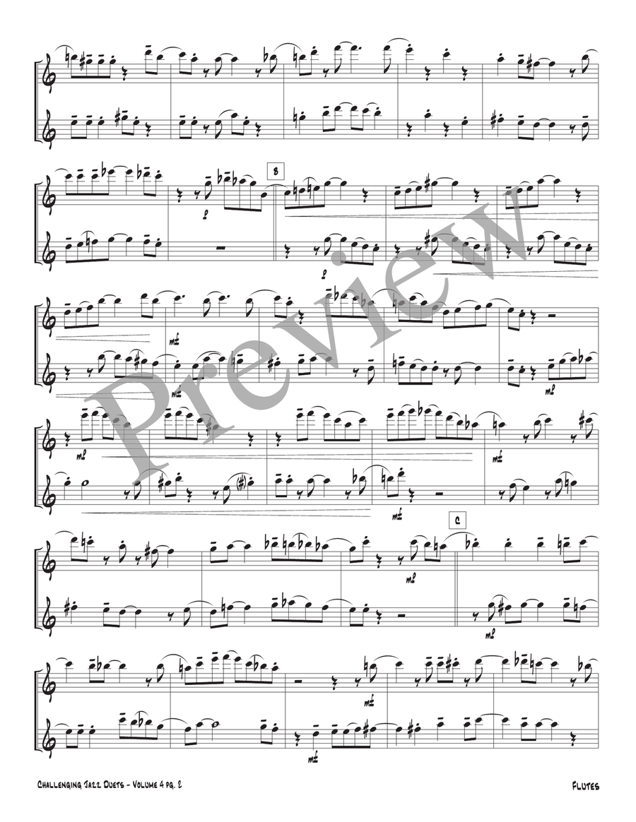 Challenging Jazz Duets Volume 4 Flute Duet scores gallery preview page 4