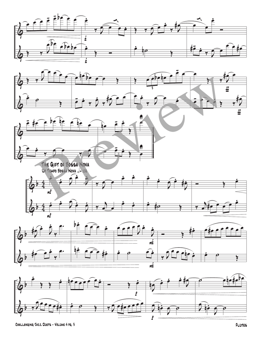 Challenging Jazz Duets Volume 4 Flute Duet scores gallery preview page 5
