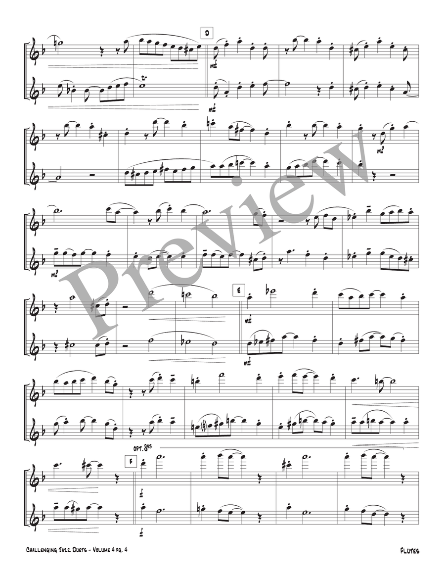 Challenging Jazz Duets Volume 4 Flute Duet scores gallery preview page 6