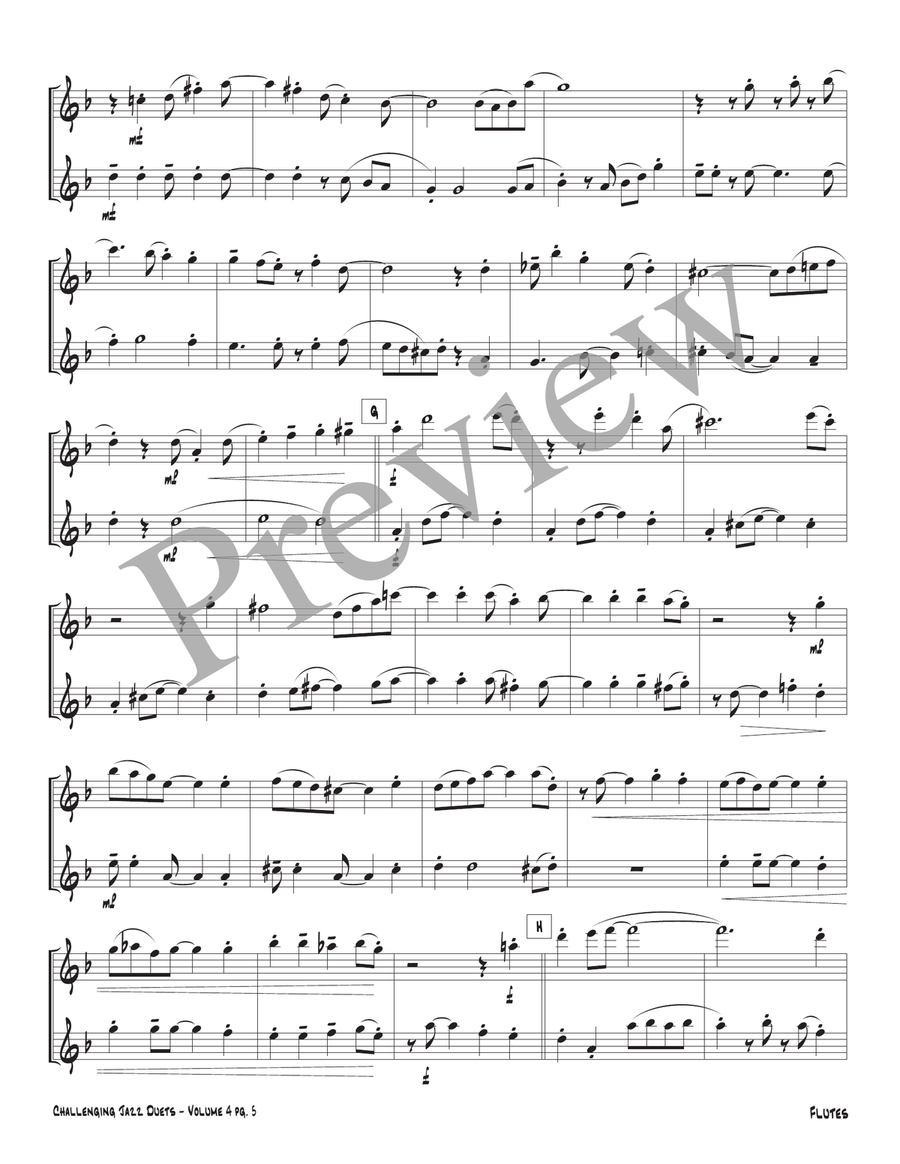 Challenging Jazz Duets Volume 4 Flute Duet scores gallery preview page 7